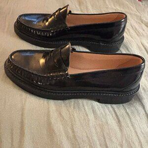 J. Crew, Rowan penny loafers in leather. Black. Size 9, Medium; never worn